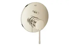 GROHE Essence 24167BE1 Внешняя часть смесителя для ванны скрытого монтажа на 2 потребителя, круглая, никель глянец фото