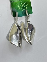 Кофе (серьги из серебра)