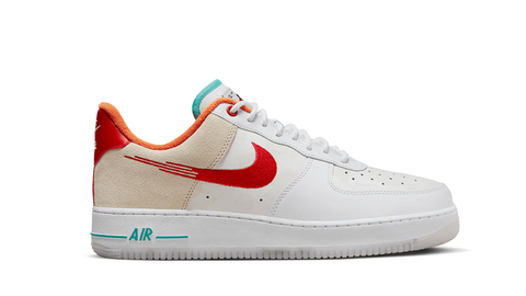 Кроссовки Nike Air Force 1 Low '07 Premium - White Red Teal