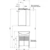 Aquanet 169041 Компл.2 - Тумба Донна 60 цв.бел.дуб (169041)