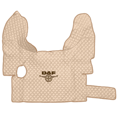 Ковры Daf XF-105 с 2006 года (механика) (экокожа, бежевый, бежевый кант, коричневая вышивка)