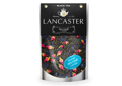 Чай "LANCASTER" чёрный с бергамотом, лепестками василька и розы, 100г