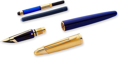 Ручка перьевая Waterman Edson Sapphire Blue GT, F (S0102060)
