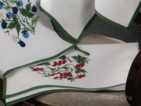 Полотенце 50х70 Ricami Baldini (смородина, крубника, земляника) белое