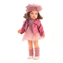 Munecas Antonio Juan Кукла девочка Дженни в розовом, 45 см, винил (28121)