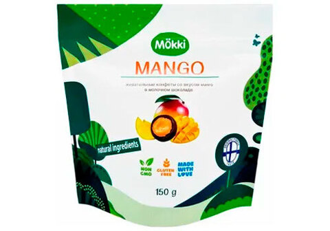 Конфеты шоколадные манго в молочном шоколаде, 150г