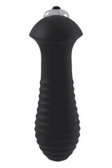 Черный анальный вибромассажер SPIRAL PLUG - 11 см. - 
