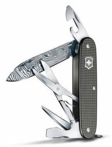 Нож перочинный Victorinox Pioneer X Damascus 93мм 9 функций алюминий черный (0.8231.J16)