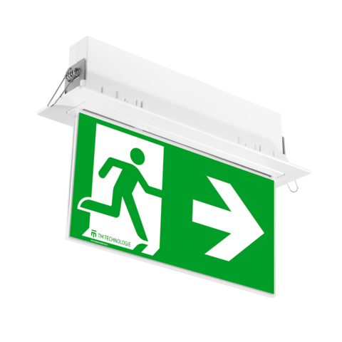 Световой указатель эвакуационный выход с рамкой для встраиваемого монтажа ONTEC-G TM Technologie