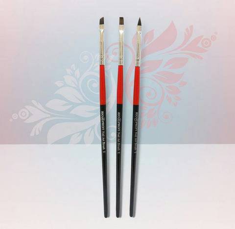 Rio Profi Набор кистей для дизайна 3 шт (черно-красный)