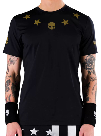 Теннисная футболка Hydrogen Star Tech Tee Man - black/gold
