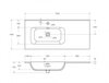 Cezares ECO-CER-N-1200-2C-SO-BL-R ECO-CER-N База под раковину подвесная с двумя выкатными ящиками, правосторонняя, Bianco Lucido, 1200x457x500, ECO-CER-N-1200-2C-SO-BL-R
