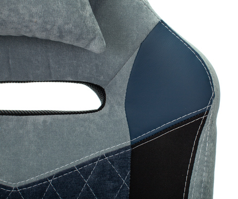 Кресло игровое Zombie VIKING 6 KNIGHT Fabric синий с подголов. крестовина металл Бюрократ