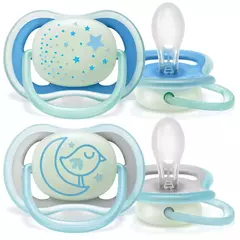 Əmzik \ ultra air soother nighttime, 6-18m, 2-pack, boy