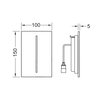 TECE 9242067 TECEfilo Urinal Лицевая панель, пластик, хром глянцевый (без картриджа 9242092)