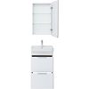 Aquanet 312420 Тумба с раковиной Ирис new 50 напольная 2 ящ. цв.белый глянец (312420)