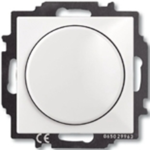 Светорегулятор поворотно-нажимной 60-400 Вт. Цвет белый. ABB Basic 55. 6515-0-0842