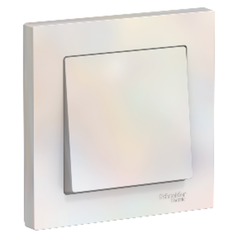 Выключатель одноклавишный, 10АХ, в сборе. Цвет Жемчуг. Schneider Electric AtlasDesign. ATN000412