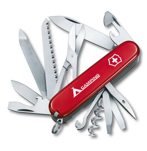 Нож Victorinox Ranger, 91 мм, 21 функция, красный с логотипом 
