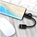 Переходник OTG 2 в 1 USB Micro USB-Type-C, Адаптер USB Type-C Micro USB черный