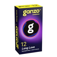 Презервативы с анестетиком для продления удовольствия Ganzo Long Love - 12 шт. - 