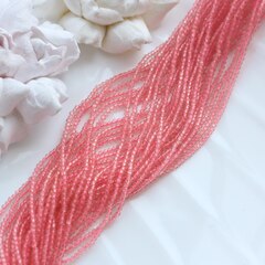 Бусины стеклянные нежно-коралловые круглые 2 мм, К195