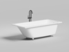 Salini 102016GF ORLANDA 170x80 Встраиваемая ванна с прямоугольной чашей, регулируемые ножки, RAL полностью