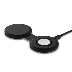 Беспроводная зарядка Satechi Qi2 OntheGo 2-в-1 Wireless Charger, чёрный