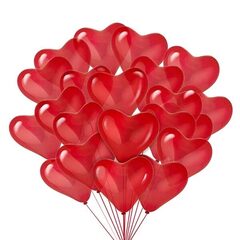 Композиция воздушных шаров "Сердца красные" - 25 шт