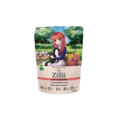 Влажный корм для стерилизованных кошек ZILLII (Зилли) Sterilized Light Cat Veal 0,085кг телятина в соусе для кошек. 12 штук