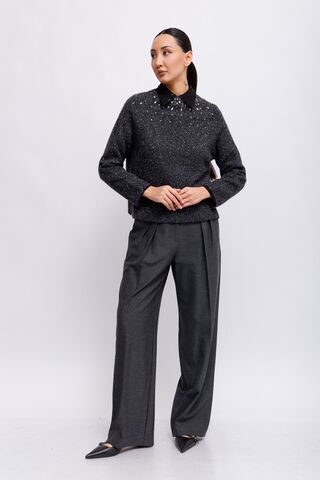 Marc Cain Классические брюки прямые широкого кроя в полоску