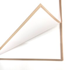 Упаковочная пленка/для цветов, Матовая, Квадрат, Золотой кант, Белый, 53 мкм, 0,57*0,57 м, 20 листов