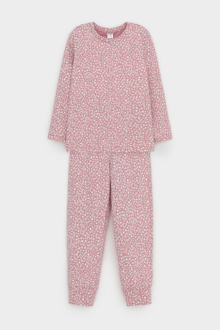 пижама  для девочки  К 1561/розовый зефир,цветочный узор