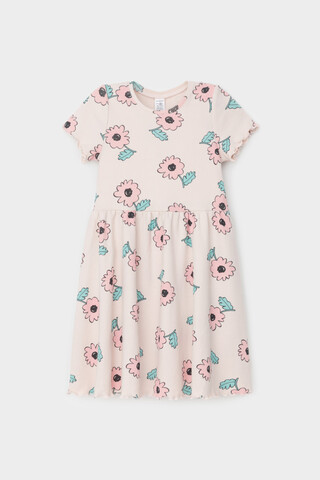 платье  для девочки  КР 5793/бежевый,нежный цветок к549