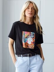 Футболка из премиального хлопка с авторским принтом  D49.989 (126427)