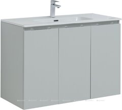 Aquanet 274012 Тумба с раковиной Алвита new 100 подвесная 3 дв.цв.серый (274012) фото