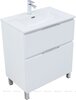 Aquanet 345677 Тумба с раковиной Алвита new 70 (Flat) напольная 2 ящ. цв. белый матовый (345677)