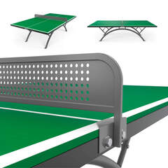 Антивандальный теннисный стол UNIX Line 14 mm SMC зеленый, серый