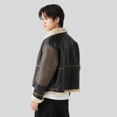 Куртка Alpha Industries Faux Leather B-3 Mod Jacket Espresso (Коричневый)
