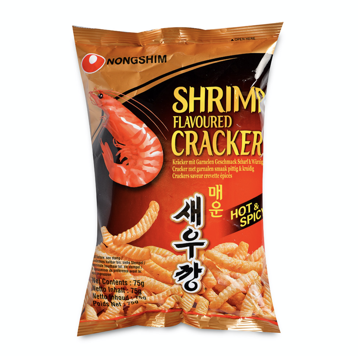 Купить Чипсы креветочные острые Nongshim, 75 г – цена на Чипсы креветочные  острые Nongshim, 75 г в интернет-магазине ThaiBro.ru