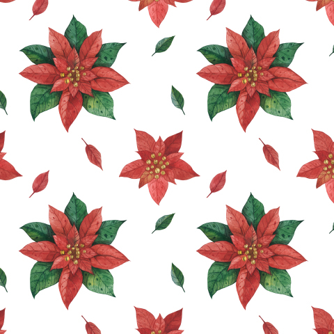 Рождественская пуансеттия из ткани. Мастер-класс
