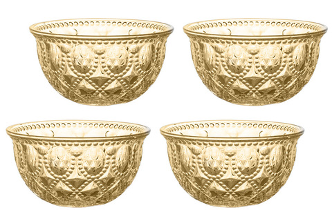 Набор салатников 4шт 400мл WD Lifestyle Dubai янтарный