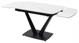 фото 8 Стол ALATRI 120 MATT WHITE MARBLE SOLID CERAMIC / BLACK, DISAUR на profcook.ru