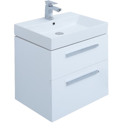 Aquanet 242279 Тумба Nova 60 2 ящ. цв.бел. глянец (242279) фото
