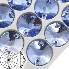 Стразы пришивные промо Rivoli Light Blue, Риволи светло-голубые