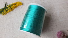 Шнур круглый атласный (для воздушных петель), 2 мм, бирюза