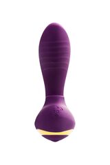 Фиолетовый вибромассажер с двойной стимуляцией Mave - 