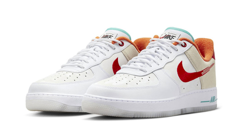 Кроссовки Nike Air Force 1 Low '07 Premium - White Red Teal