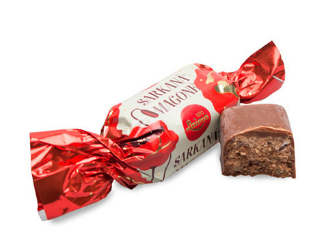 Конфеты "Красный Мак" со вкусом пралине и дробленной карамелью, 200г