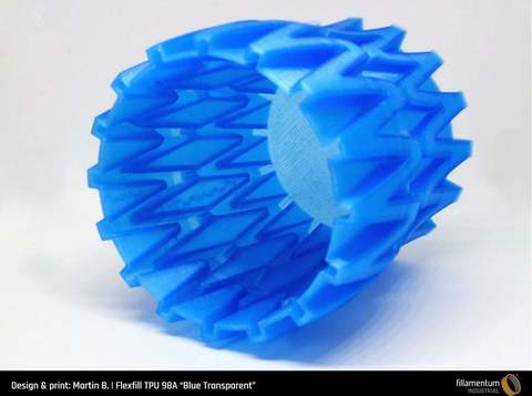 Пластик для 3D-принтера Fillamentum Flexfill TPU 98A Blue Transparent